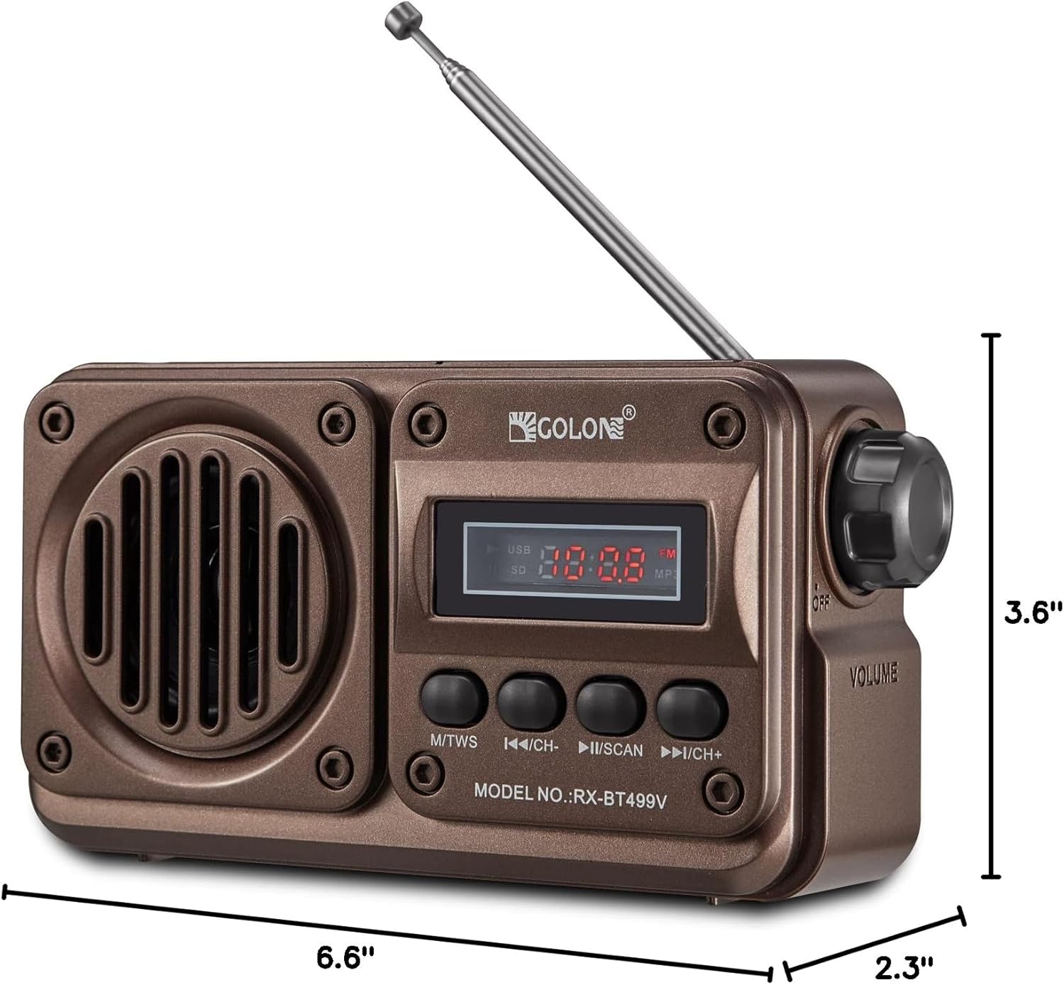 Radio (colon) Digital, Sintoniza Am/fm/bluetooth, Batería Incorporada, Sonido De Alta Calidad img #2