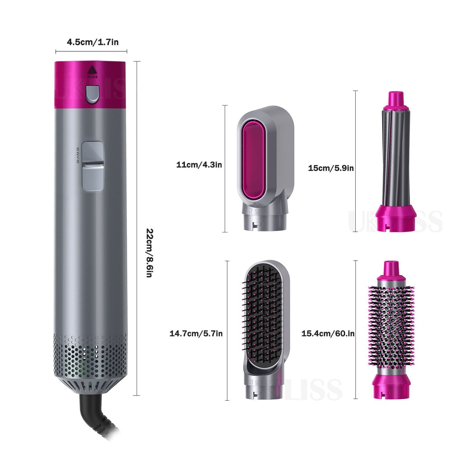 Cepillo Eléctrico 5 en 1 – Secador y Alisador de Cabello img #2