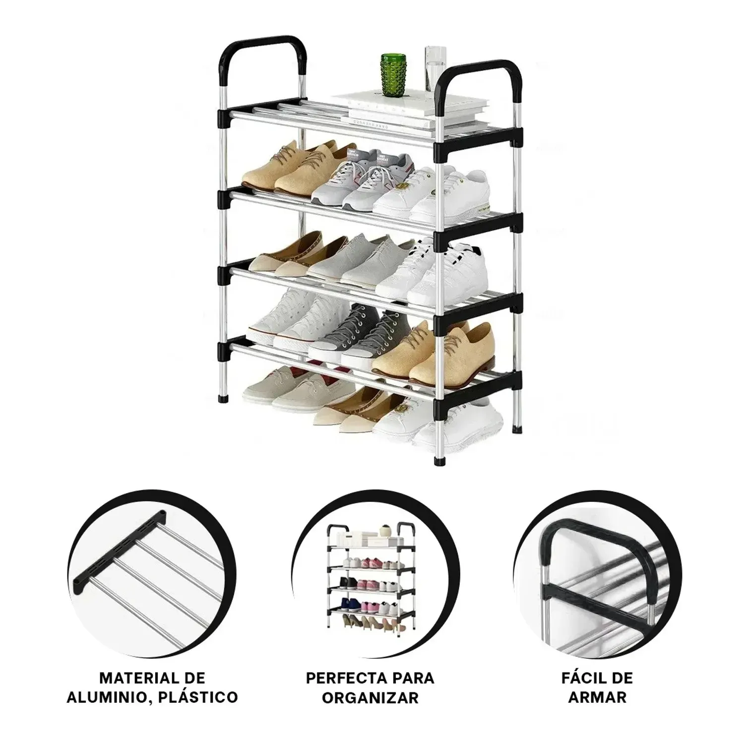 Organizador Zapatos 4niveles Caja Azul img #2