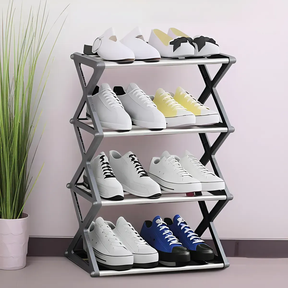 Organizador De Zapatos Para Hogar Armable Práctico 4 Niveles img #3