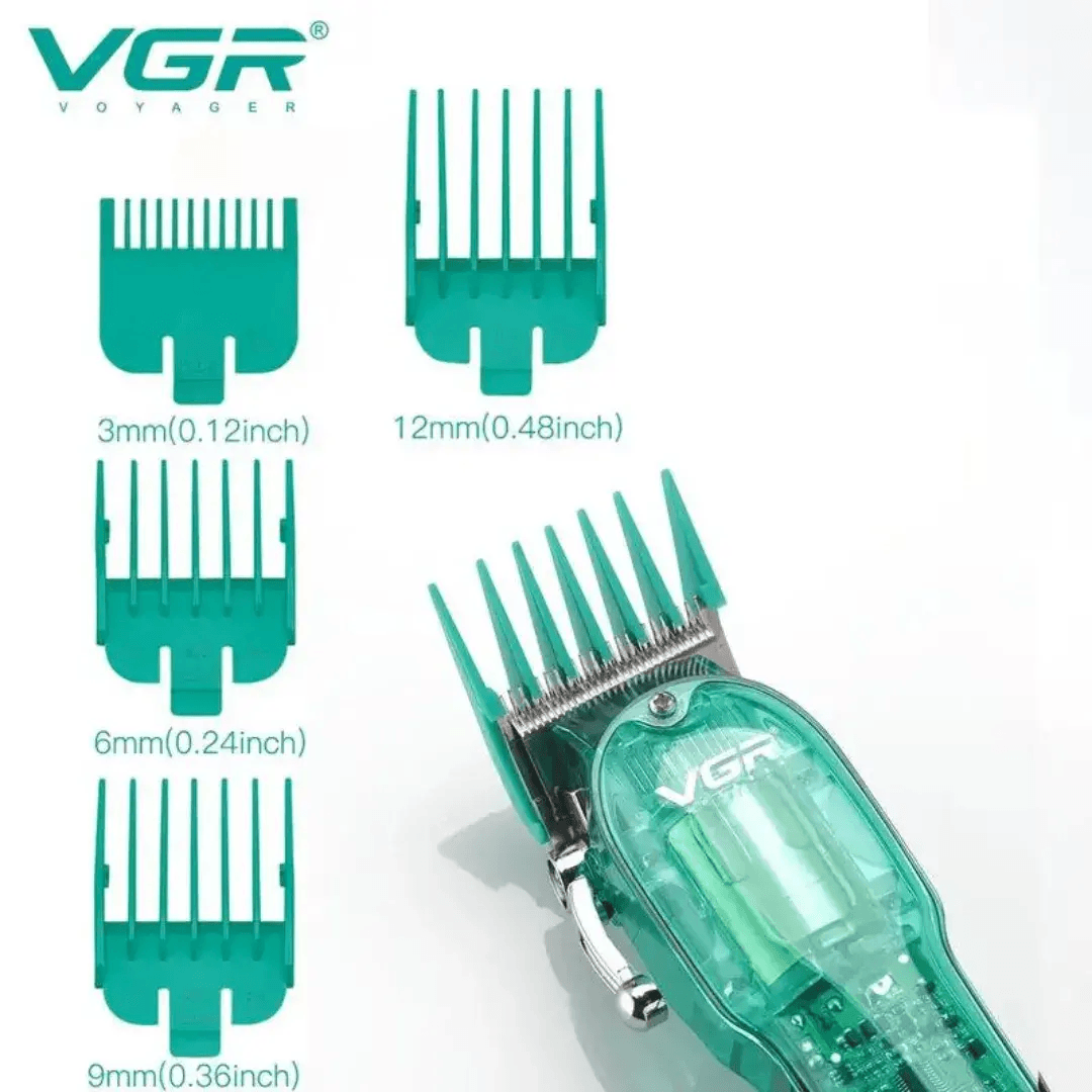 Máquina cortadora de Cabello, Barba, Corporal, Piernas, Axilas. Recargable VGR V-660 Original - Green img #6