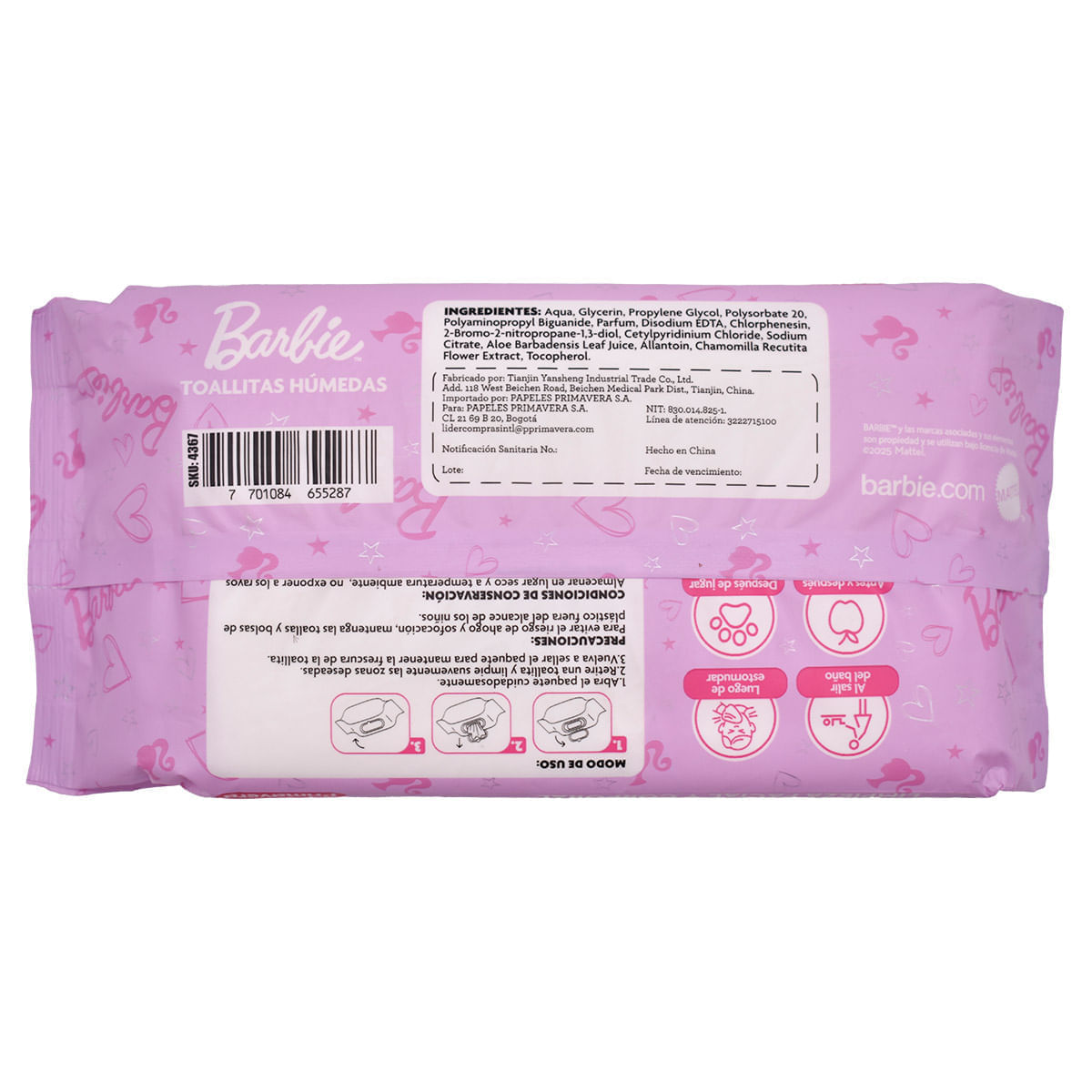 Toallitas Humedas  Barbie X72 img #2