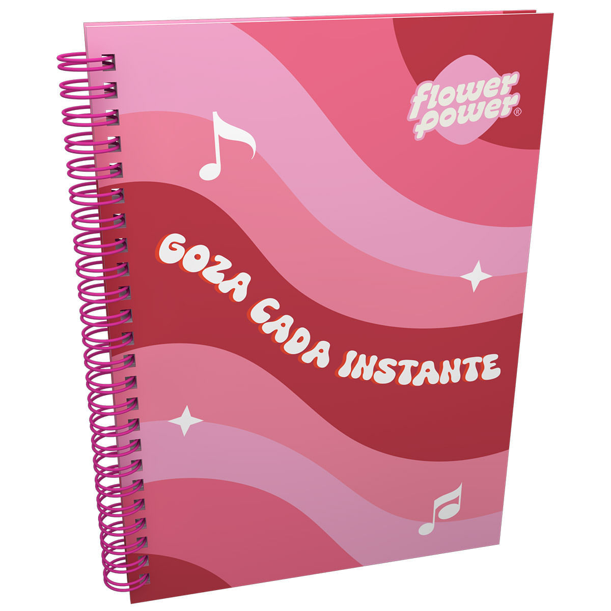 Cuaderno Argollado Pasta Dura  Flower Power Goza Cada Instante img #1