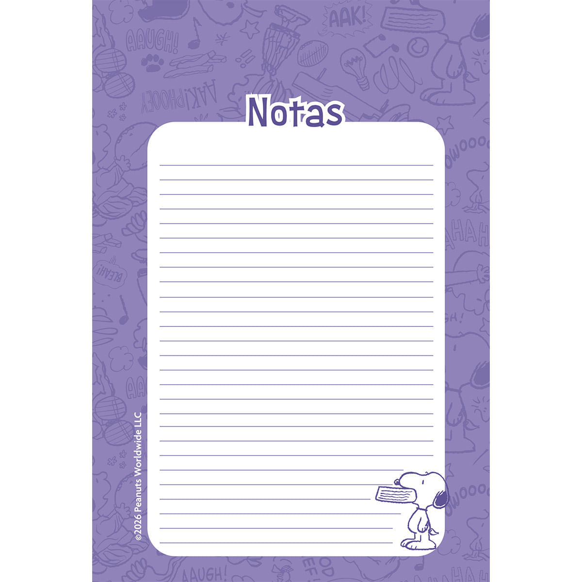 Cuaderno Vertical  Snoopy Lluvia img #5