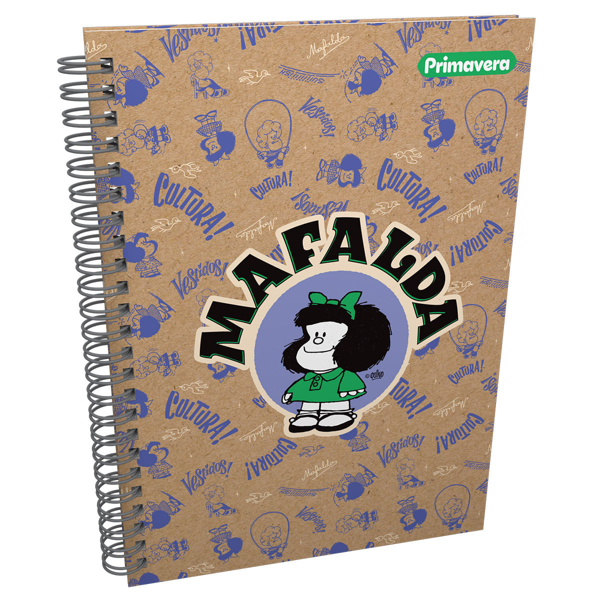 Cuaderno Argollado Pasta Dura  Mafalda Kraft Grande Cultura! img #1