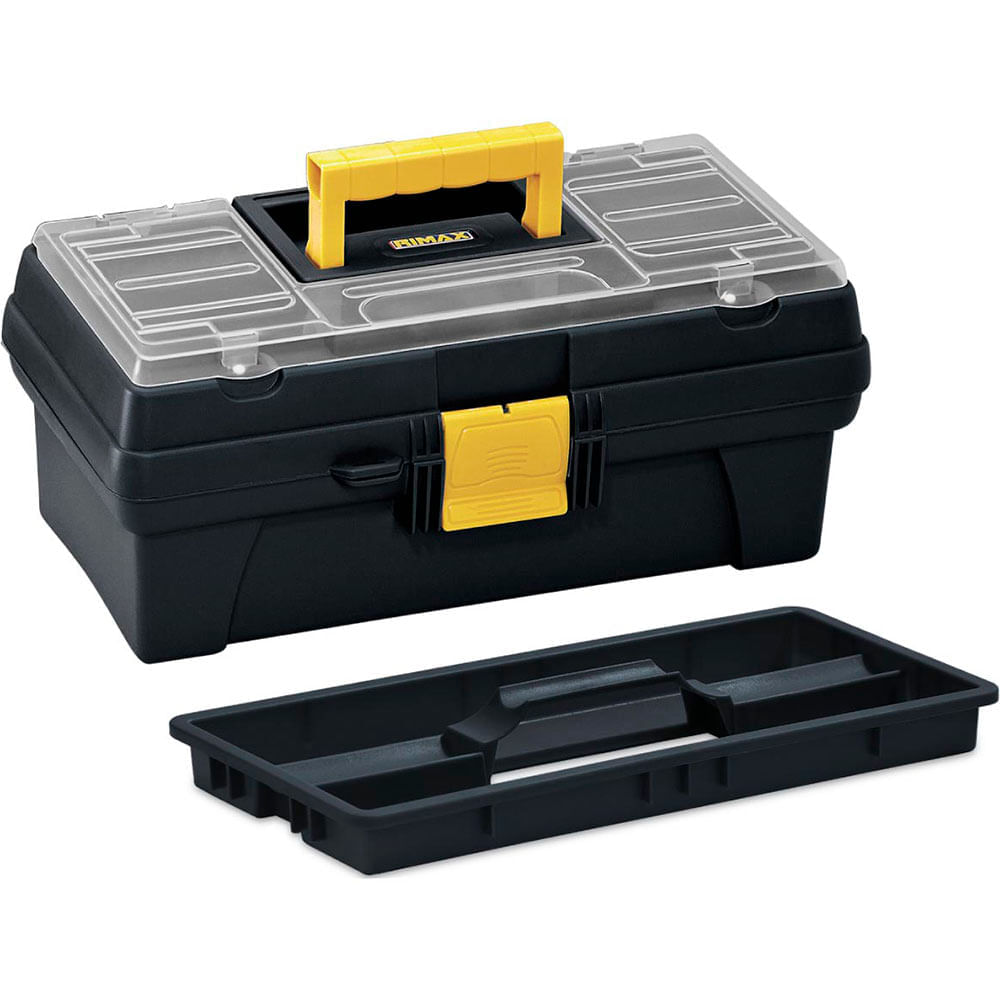 Caja Herramientas 14" con Tapa Organizadora Cerradura Plástica img #2