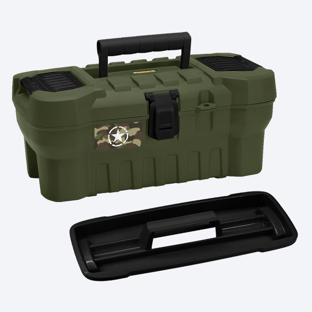 Caja Herramientas 16" Army Cerradura Plástica img #2