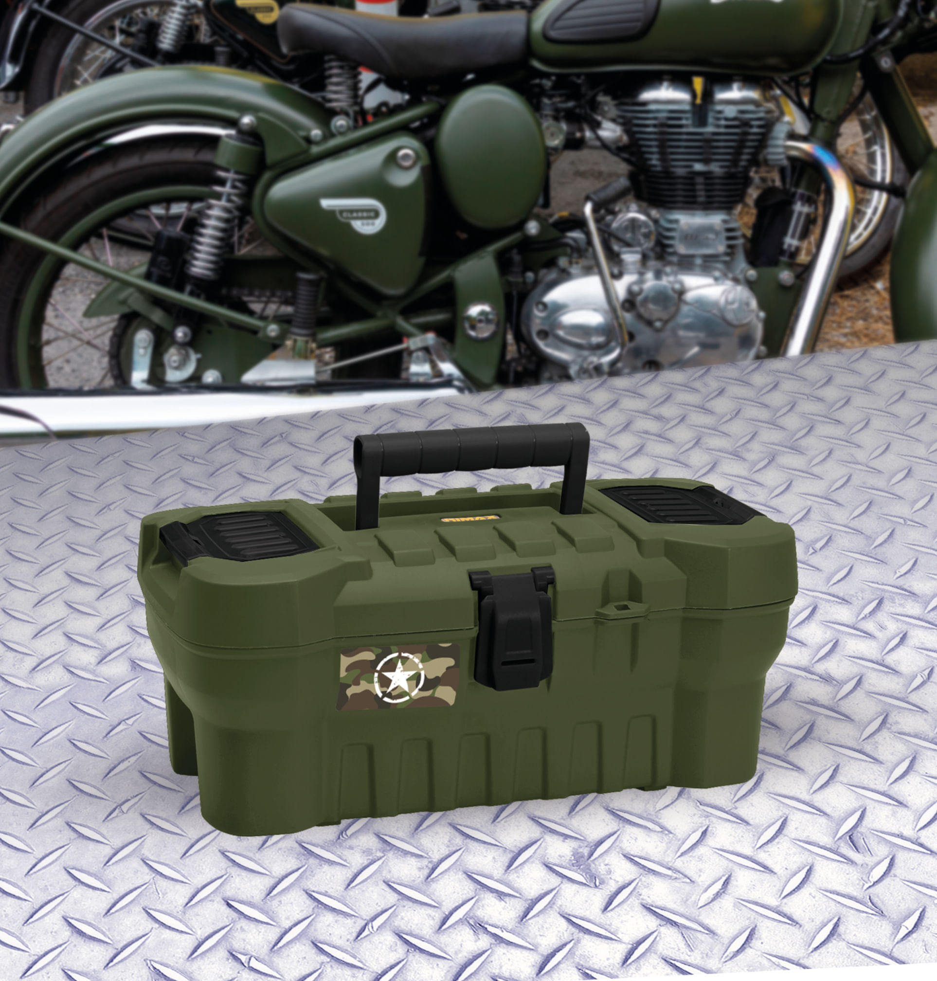 Caja Herramientas 16" Army Cerradura Plástica img #1