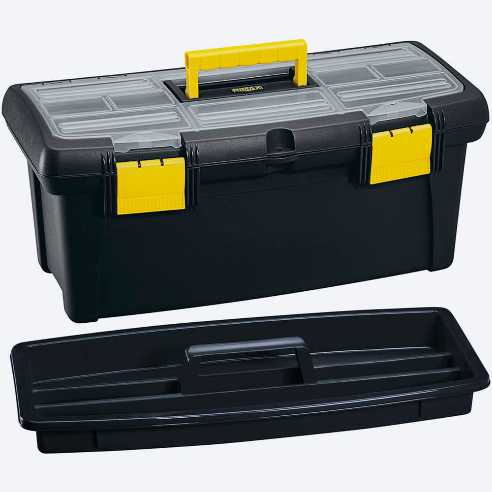 Caja Herramientas 22" con Tapa Organizadora Cerradura Plástica img #2