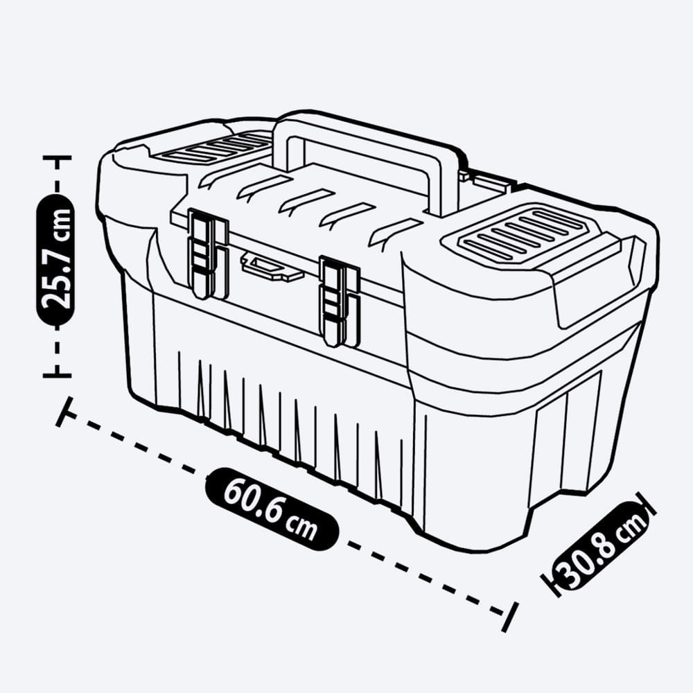 Caja Herramientas 24" Cerradura Plástica img #3