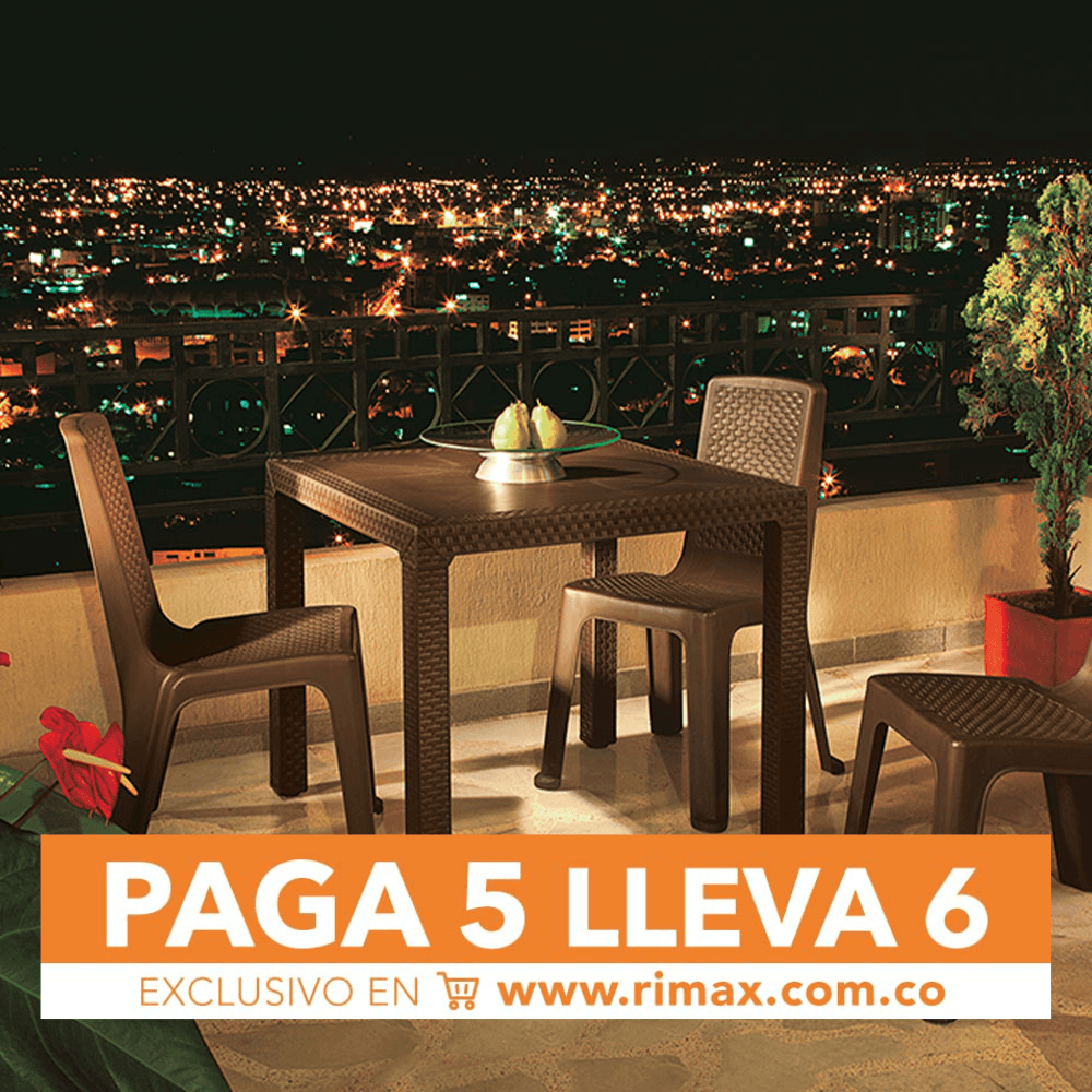 Combo Comedor Eterna, 1 Mesa,  4 Sillas Sin Brazos, Paga 5 Lleva 6 Comedores img #1