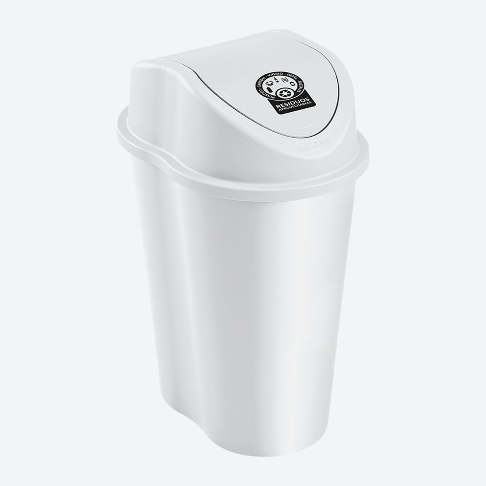 Papelera Style Tapa Vaiven 50 Litros img #1
