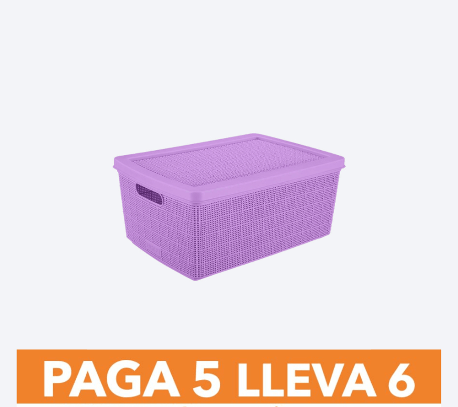Canasta Fique 13.5 Litros Paga 5 Lleva 6 img #1