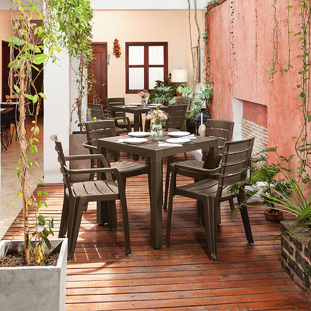 Combo Comedor Barú, 1 Mesa,  4 Sillas Con Brazos img #1