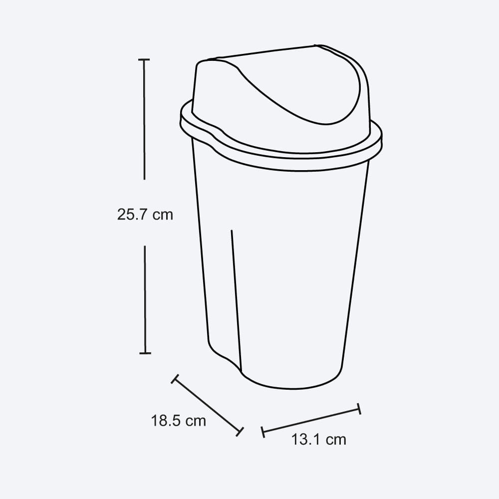 Papelera Style Tapa Vaiven 2.5 L img #2