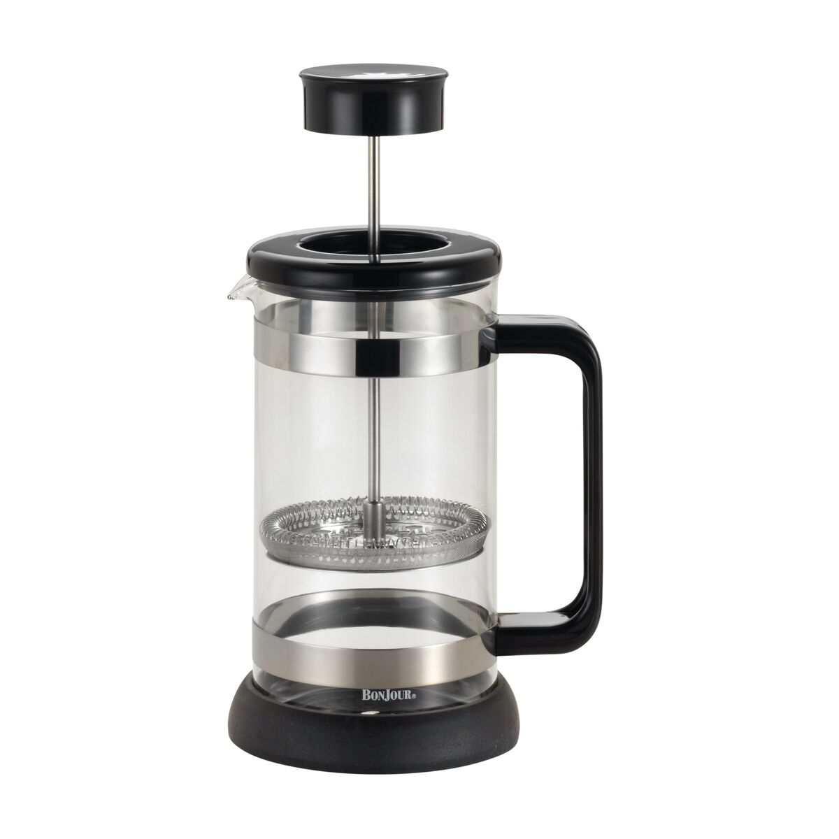 Juego de Prensa Francesa 33.8 onzas/ 8 tazas/ 1L, acero inoxidable con jarra de vidrio templado borosilicato con portavaso y cuchara. Monet, BonJour. img #1