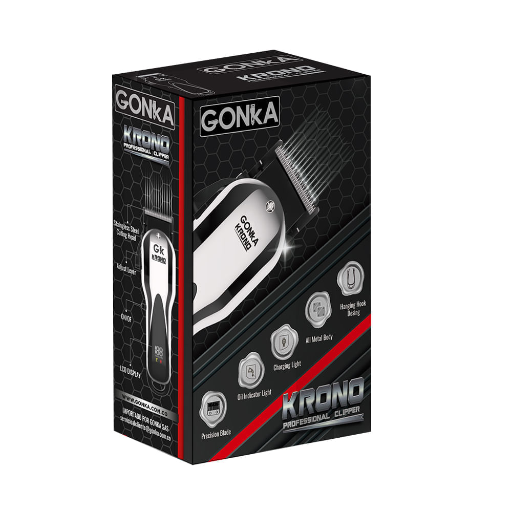 Máquina de Corte Profesional Gonka Inalámbrica GK-KRONO Plateado img #5