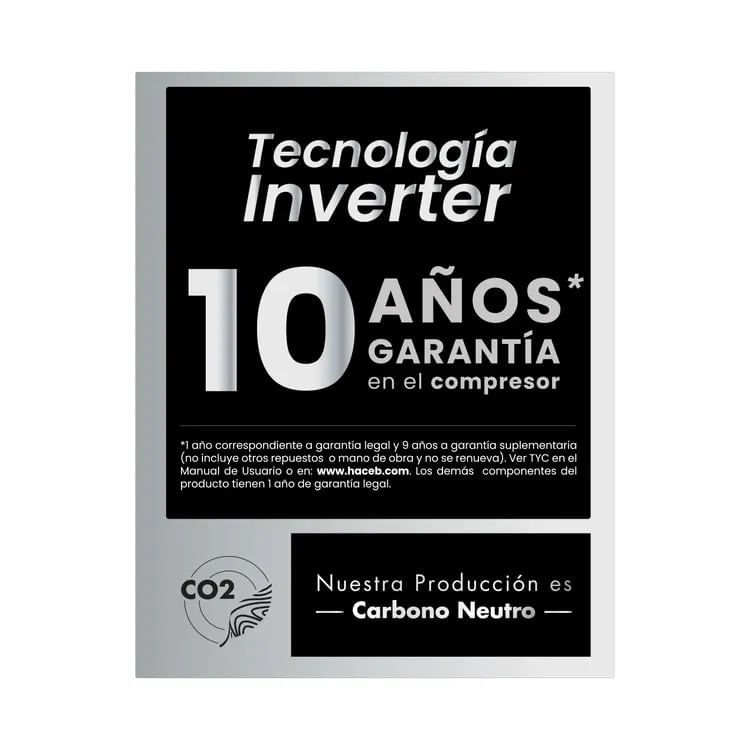 Nevera Haceb No Frost Congelador Superior 243 Litros Manija Externa Inverter N243 Negro Cósmico img #9