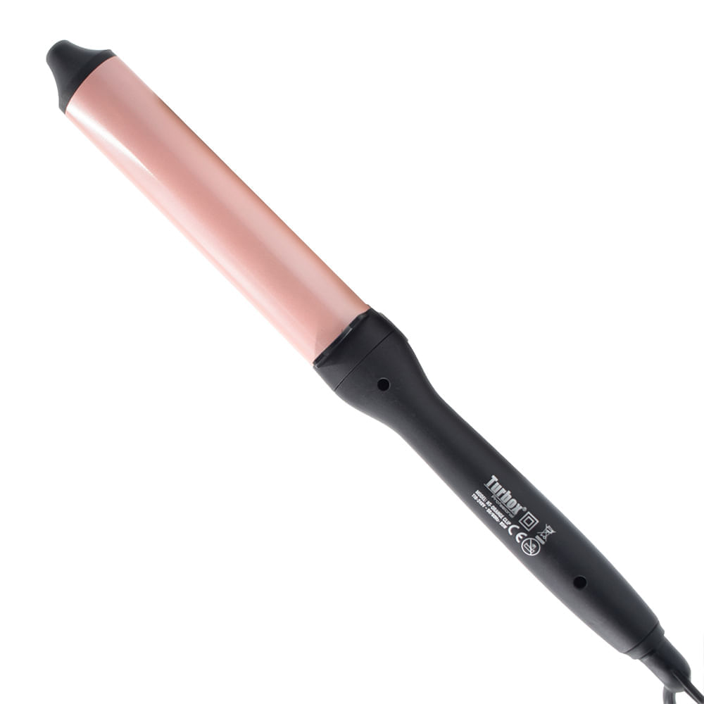Pinza Rizadora Profesional Turbox Barril en Turmalina 450º F NT-ORANGE CLIP Negra img #4