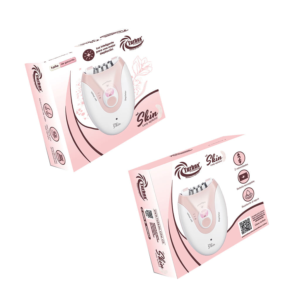 Depiladora Inalámbrica Turbox 2 Velocidades NT-SKIN Blanca img #5