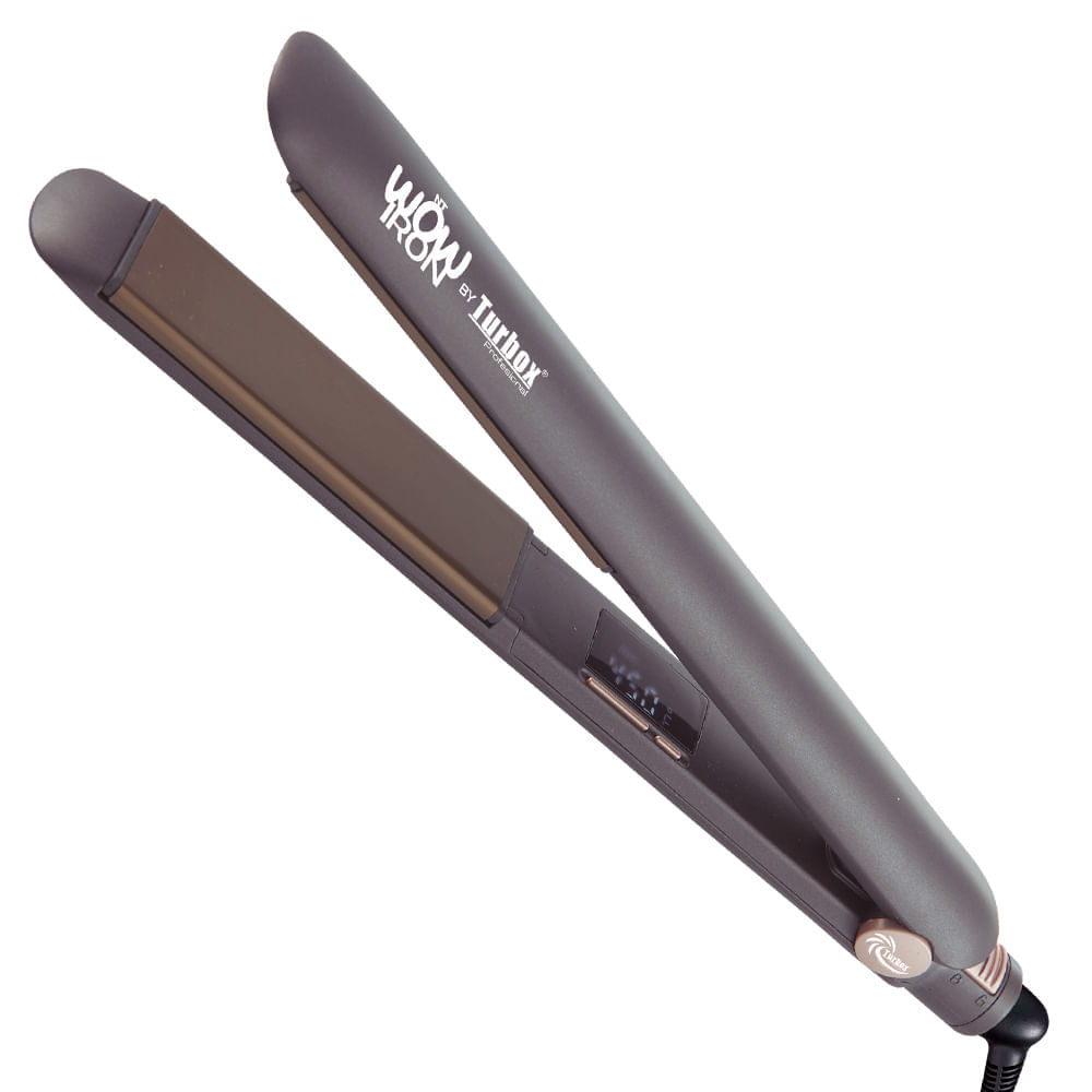 Plancha Profesional Turbox 450°F Placas Turmalina NT-WOW IRON Morado Grisaceo img #1