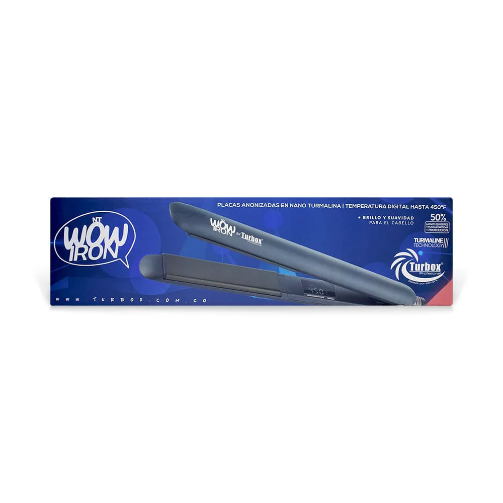 Plancha Profesional Turbox 450°F Placas Turmalina NT-WOW IRON Morado Grisaceo img #5
