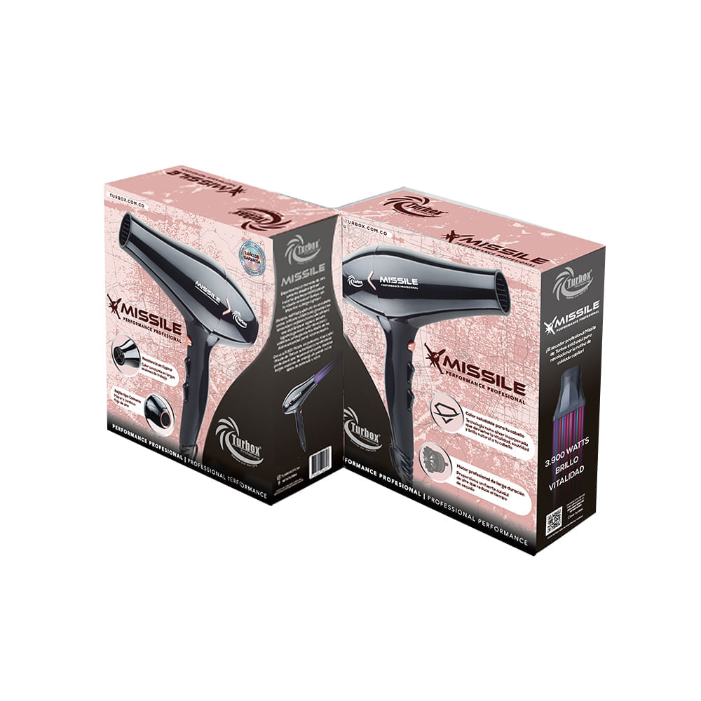 Secador Profesional Turbox 3900W 2 Velocidades 3 Temperaturas NT-MISSILE Negro img #5
