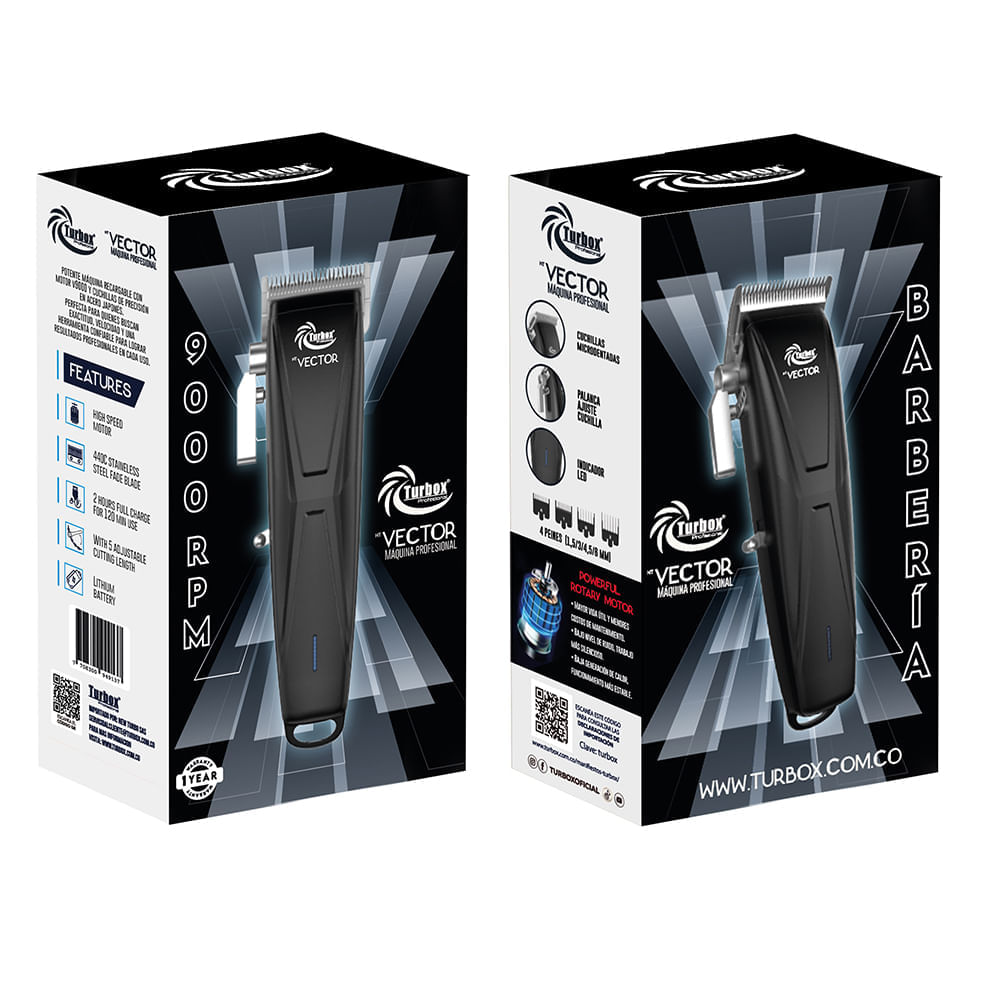 Máquina de Corte Profesional Turbox inalámbrica Cuchilla Acero Japones NT-VECTOR Negro img #5