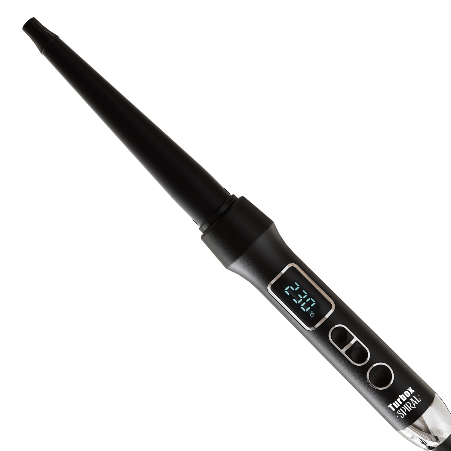 Pinza Rizadora Profesional Turbox PD Recubrimiento en Turmalina 210°C NT-SPIRAL Negra img #1