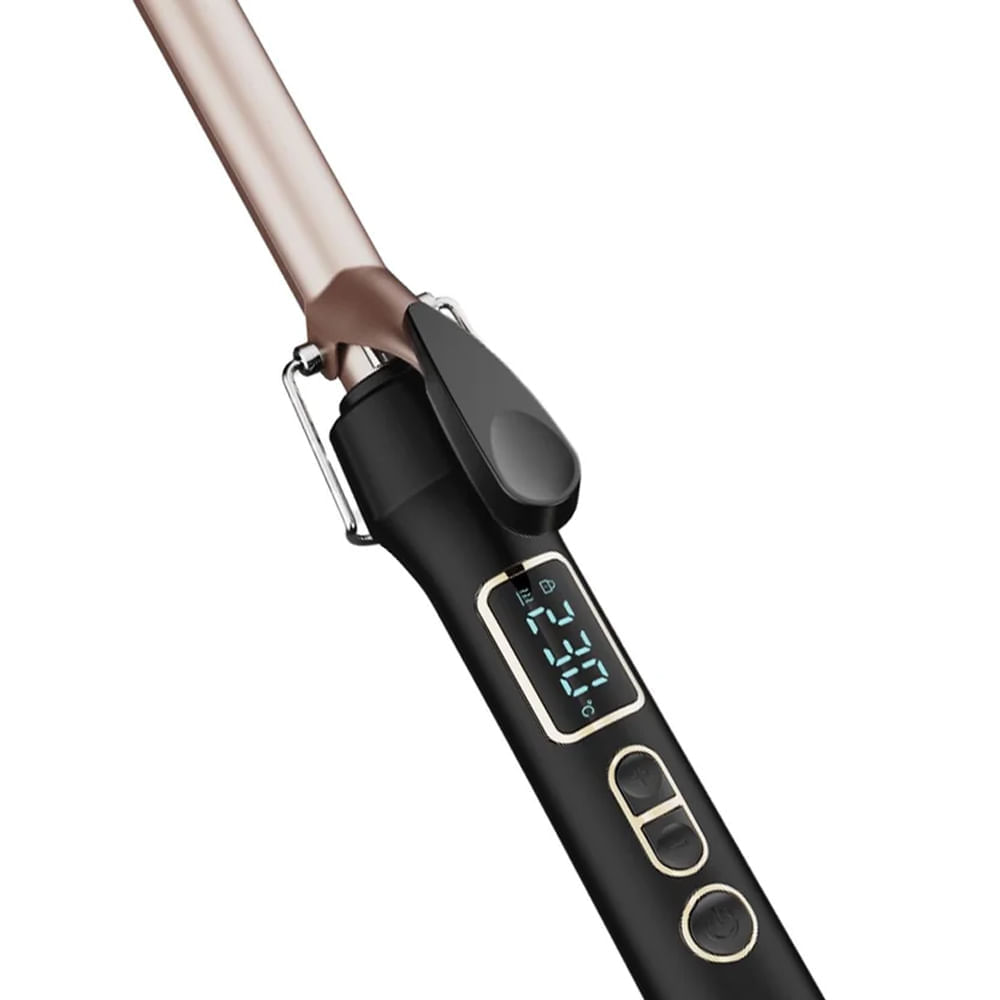 Pinza Rizadora Profesional Turbox PD Barril en Turmalina 230°C NT-WOW COOL Negra img #4