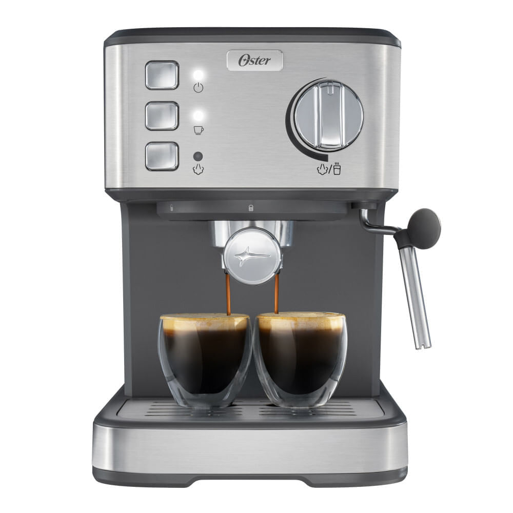 Cafetera Oster 2 Espressos Capuccinos y Lattes BVSTEM5502 Plata img #1