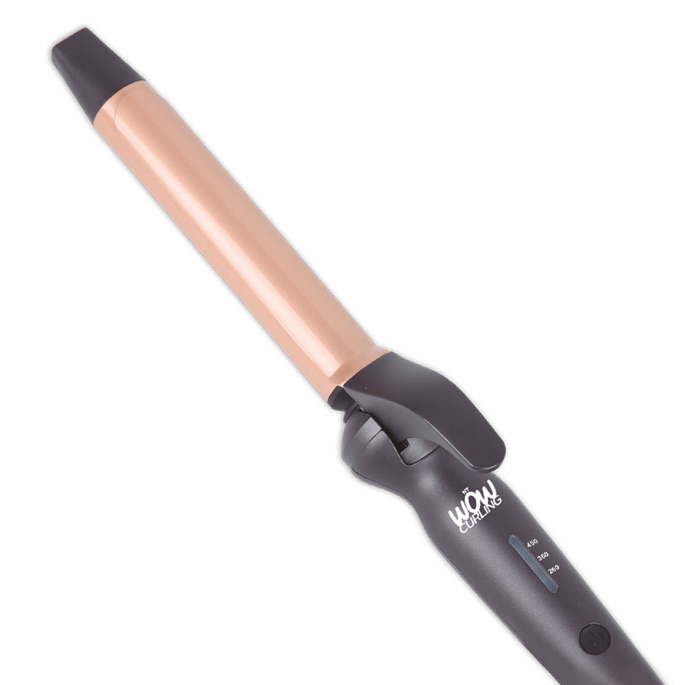 Pinza Rizadora Profesional Turbox Barril en Turmalina 450°F NT-WOW CURLING Negra img #1