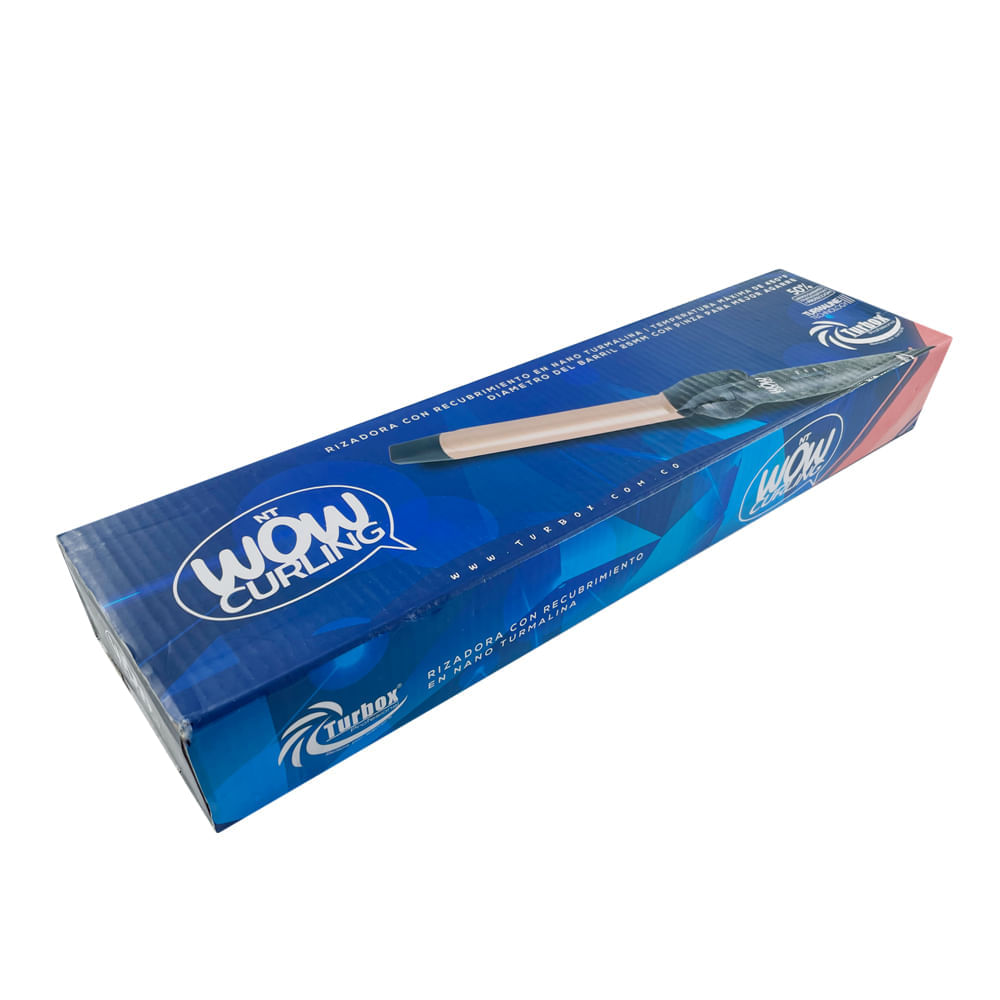 Pinza Rizadora Profesional Turbox Barril en Turmalina 450°F NT-WOW CURLING Negra img #5