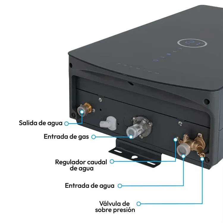 Calentador de paso Challenger 12 Litros Tiro Forzado Gas Natural HWD7125 Negro img #9