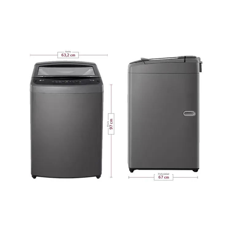 Lavadora LG Carga Superior 18 Kg WT18MVTB Negra img #2