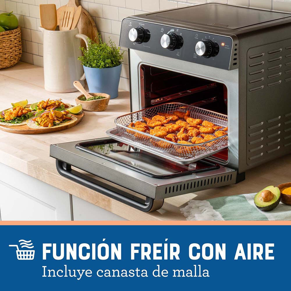 Horno con Freidora de Aire Oster 22 Litros Antiadherente TSSTTVMAF1NS Negro img #7