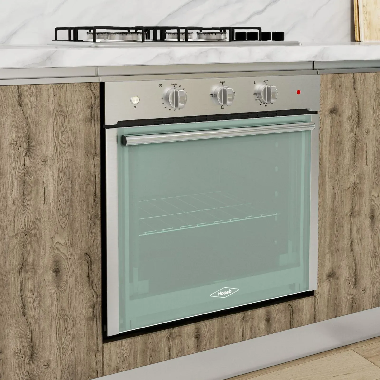 Horno de Empotrar Haceb Eléctrico 60 cm Vidrio Reflectivo TANDOORI 120V Inox img #5