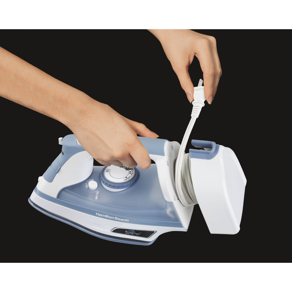 Plancha de Vapor Hamilton Beach Antiadherente Durathon 19701 Azul img #3