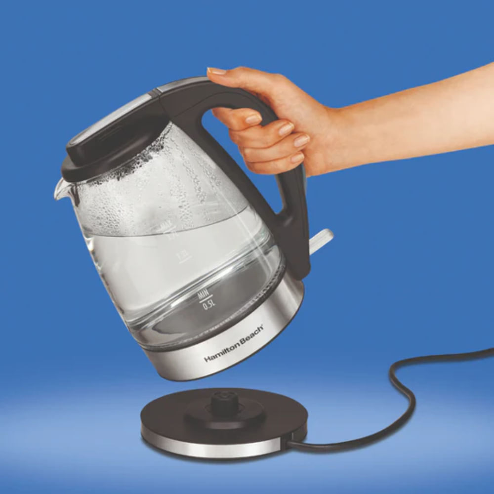 Hervidor de agua Hamilton Beach 1,7 Litros Vidrio 40865 Gris img #3