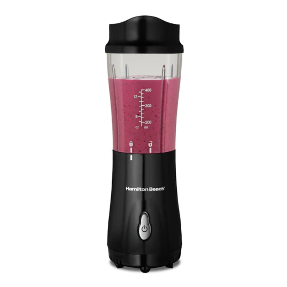 Licuadora Personal Hamilton Beach Con Tapa De Viaje 51101B Negra img #3