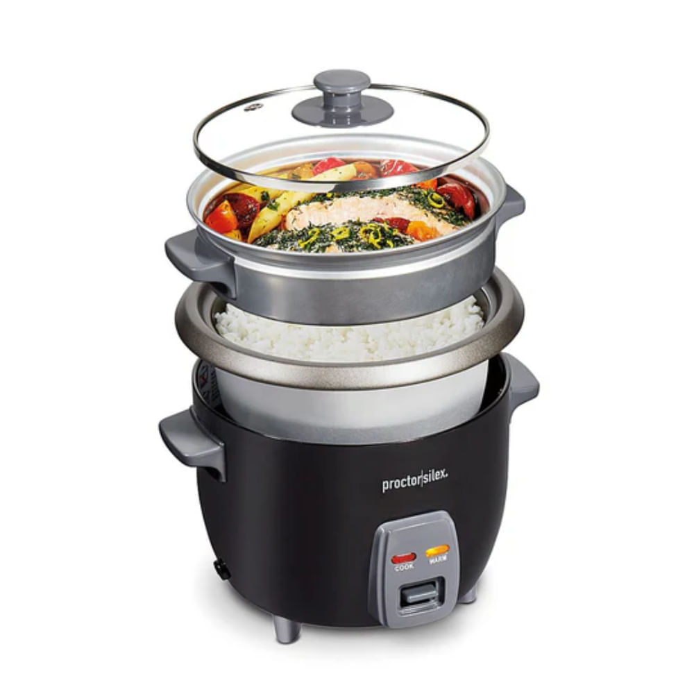 Olla Arrocera Hamilton Beach Vaporizador 6 Tazas Proctor Silex 37510 Negra img #5