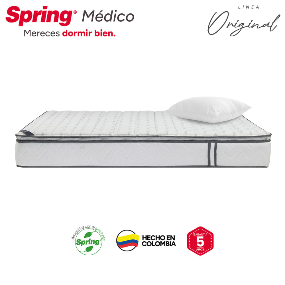 Colchón Spring Médico Set 100 x 190 + Almohadas img #4
