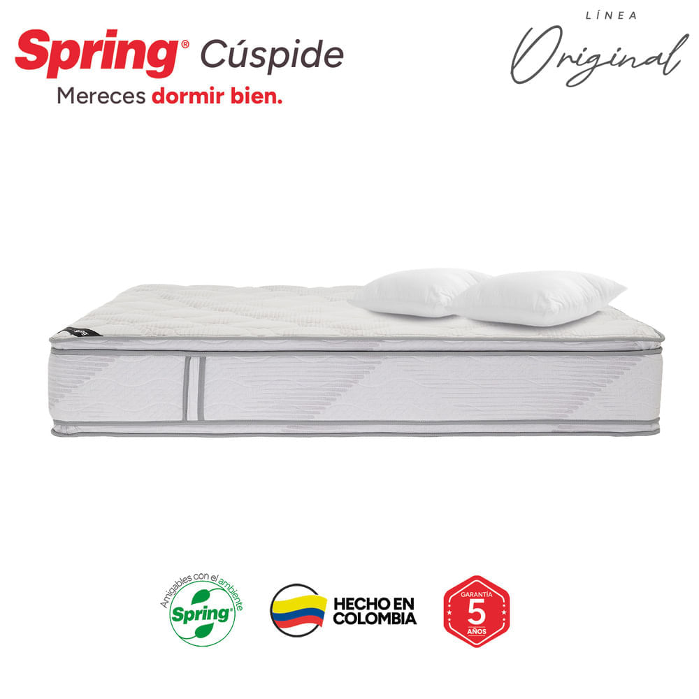 Colchón Spring Cúspide Set 140 x 190 + Almohadas img #5