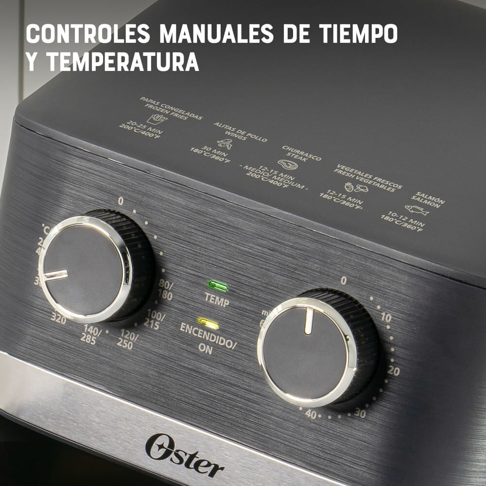 Freidora de aire Oster 4 Litros Manual DiamondForce CKSTAF401MDF Negra img #4