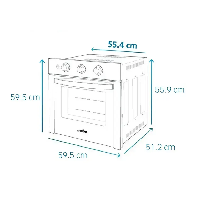 Horno de empotrar Mabe 60 cm Eléctrico HM6028EUAI0 Inox img #2