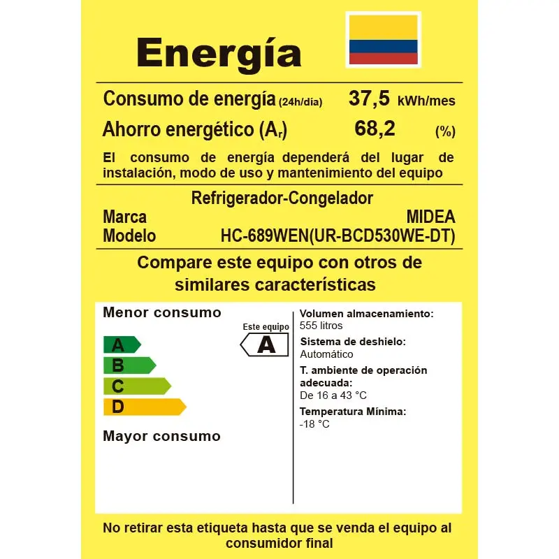 Nevecón Midea Side by Side 555 Litros Inverter MDRS710FGM46CO Brusteel img #10