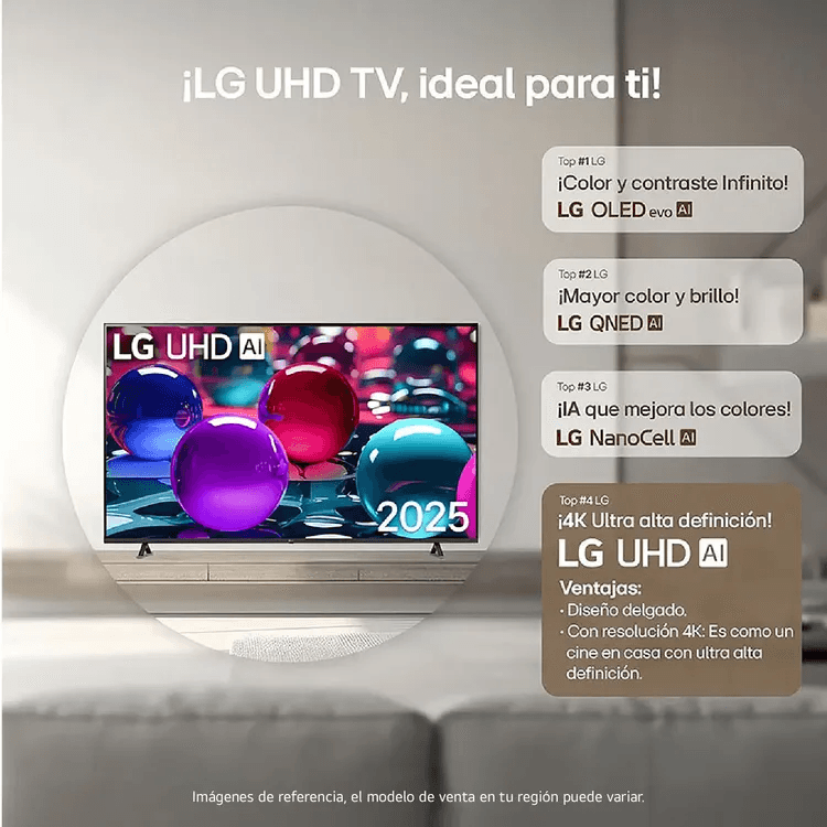 Televisor LG 55" Pulgadas 55UA8050 4K UHD LED Smart TV Con IA img #3