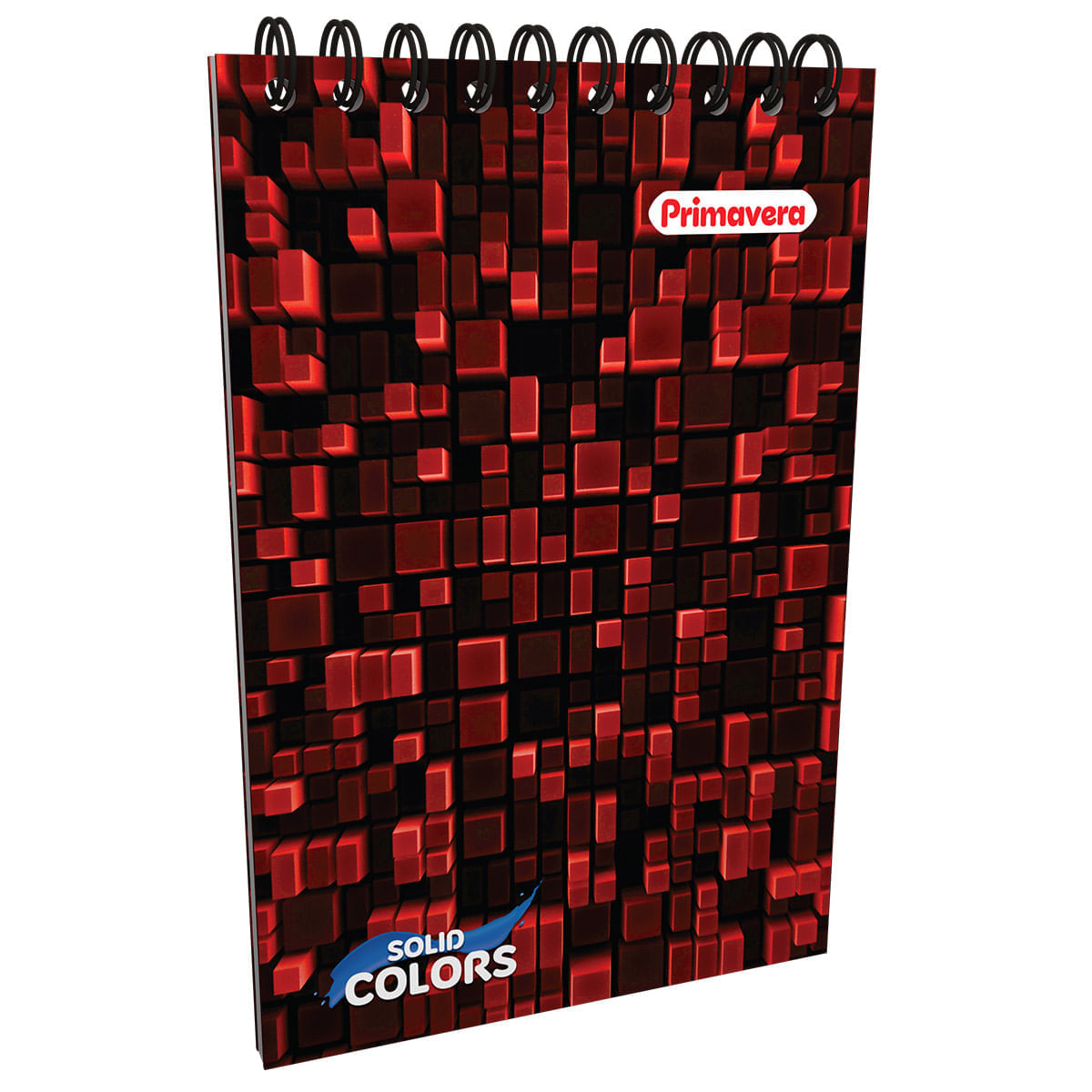 Cuaderno Vertical  Solid Colors Cubos Rojos img #1