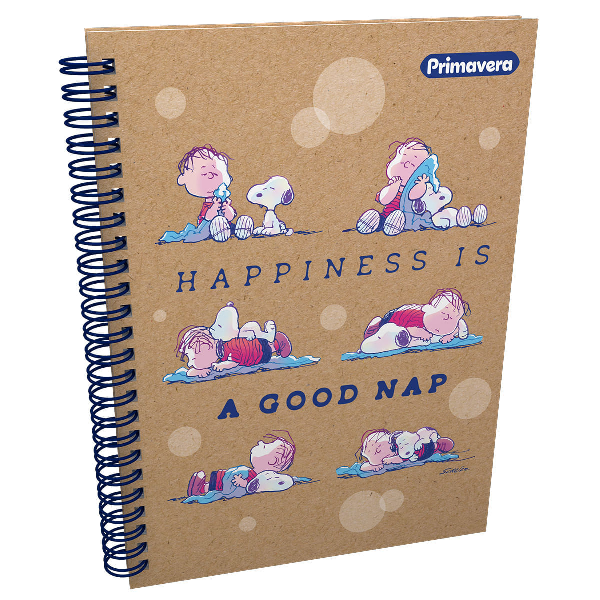Cuaderno Argollado Pasta Dura  Snoopy Kraft Grande Happiness img #1