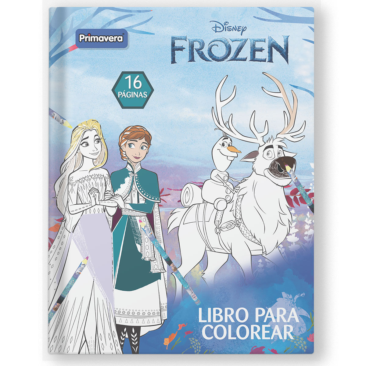 Libro para Colorear 16 pags. Frozen II - Anna, Elsa, Olaf y Sven img #1